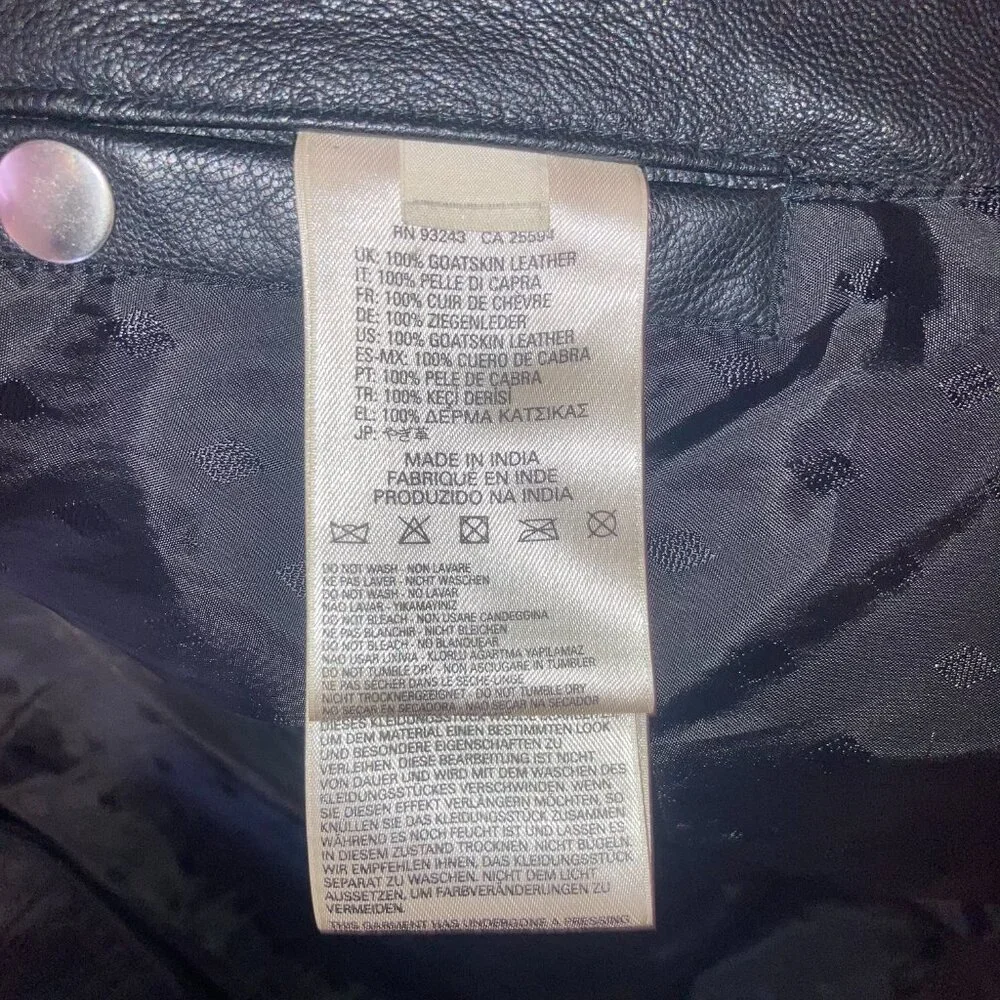 Diesel L-Beck-EMB “Wild Spirit” 100% Goat Leather Size M!! - Picture 5 of 9